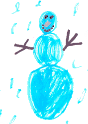 Drawing of a snowman